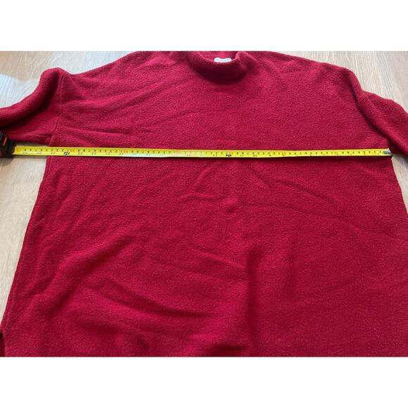 J Jill Pullover Sweater Women's XL Red Mock Neck Long Sleeve Knit Oversized - Picture 3 of 8